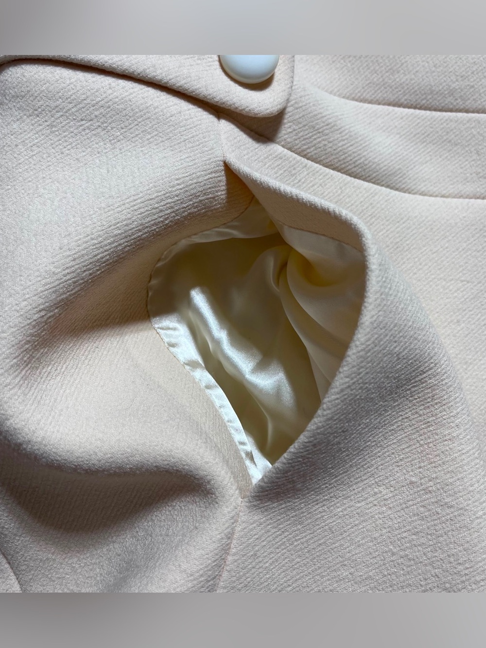 J.Crew Women’s Vintage Wool Blend Thinsulate Button Front Peacoat 16 Buttercream - Picture 8 of 16